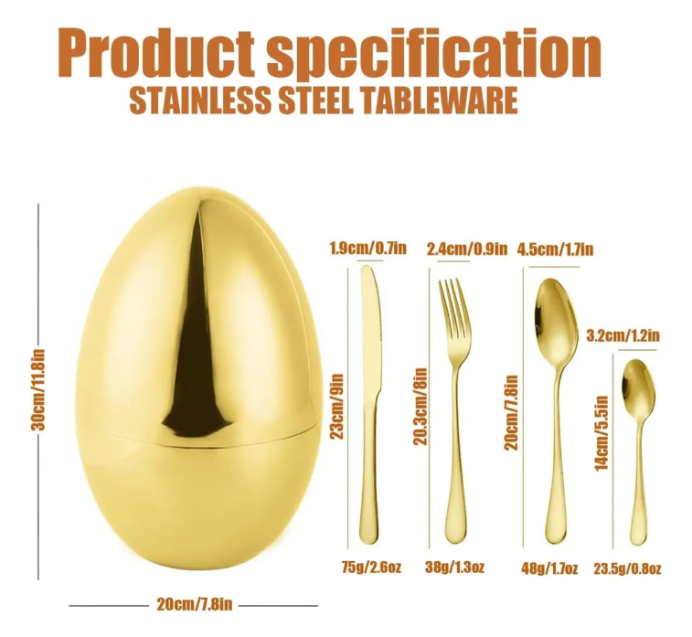 Miniatura 3 de Set Cubiertos De 24 Piezas + Estu Huevo